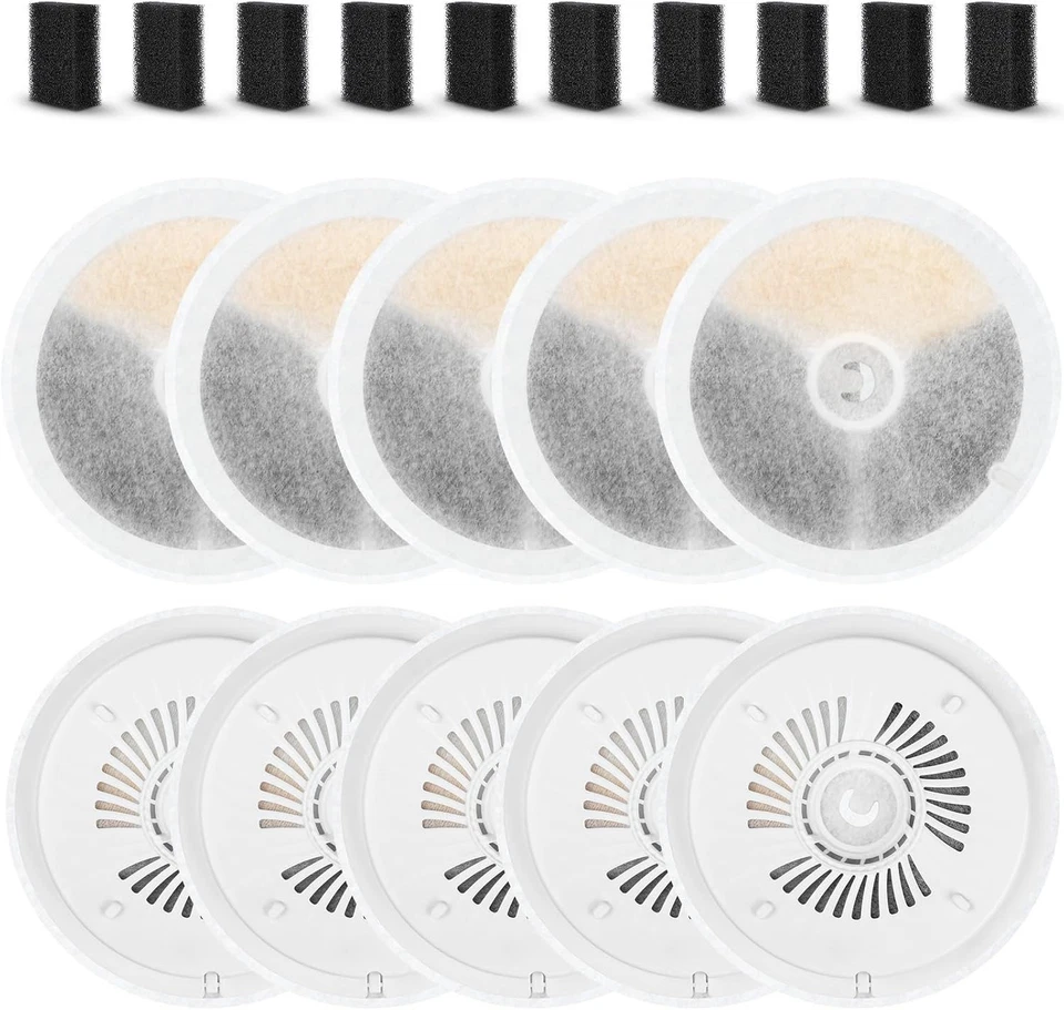 BESUCHE DEN KTNAID-STORE 10 Stück Katzenbrunnen Filter Für Petkit Eversweet Solo Se/Solo 2/3 Pro / 3 / 2S