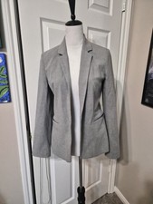 Grey Express Womens Blazer Size 8 Single Button