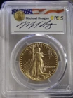 1987 W US 1 oz Proof Gold Eagle $50 PCGS PR69 DCAM M. Reagan Signed
