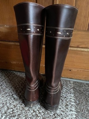 Braune Reitstiefel 100 % Leder aus Spanien von Valverde del Camino in Größe 40