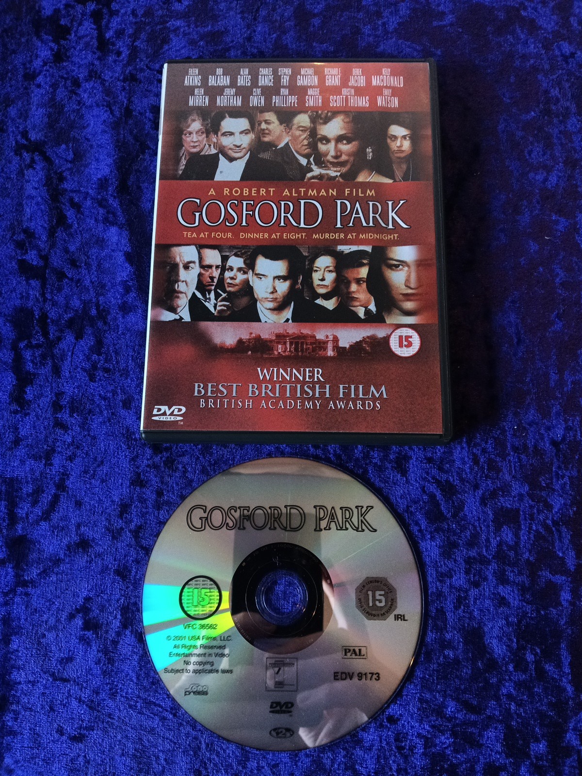 DVD GOSFORD PARK ALTMAN BATES FRY GAMBON GRANT JACOBI MIRREN BRITISH UK R2