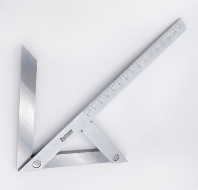 Zentrierwinkel 100x70mm – Präzisions-Messlehre Aus Kohlenstoffstahl, Verchromt, Lasergravur, Für Winkelmessung & Rundstabmarkierung