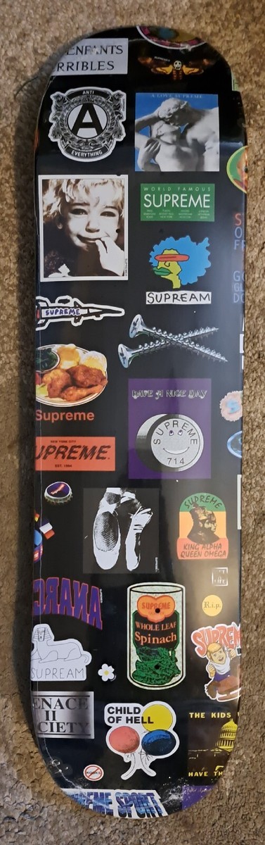 Supreme Stickers Skateboard Deck Black NIS World Famous. Bruce Lee
