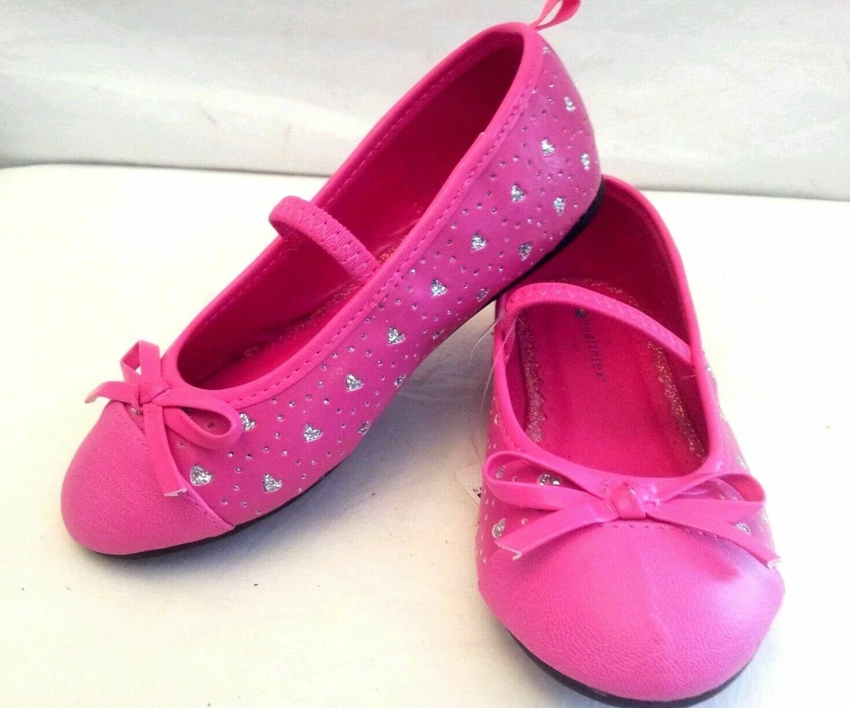 Toddler Girls Closeout Size "2", "3" PINK Premium Mary Jane Flats - Image 2 of 4