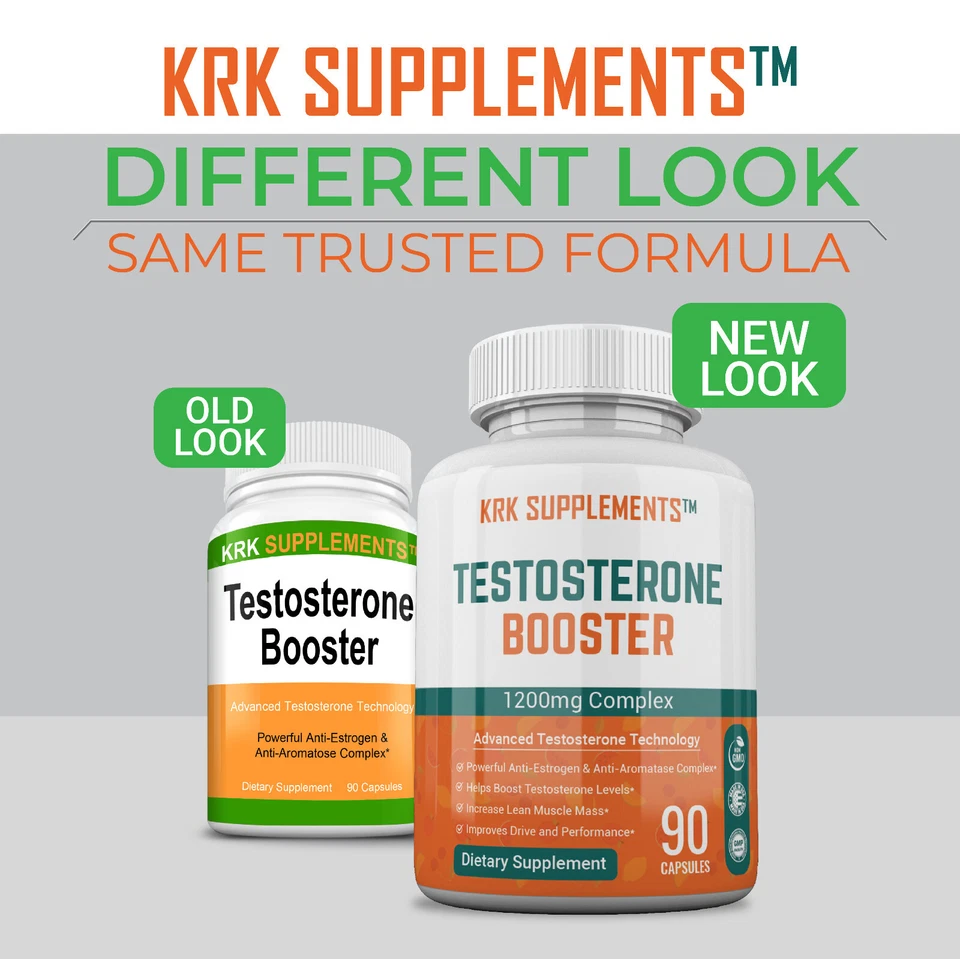 Potenciador de testosterona de 3 botellas de crisina baja prueba Boost natural Tribulus Terrestris Foto 3 de 4