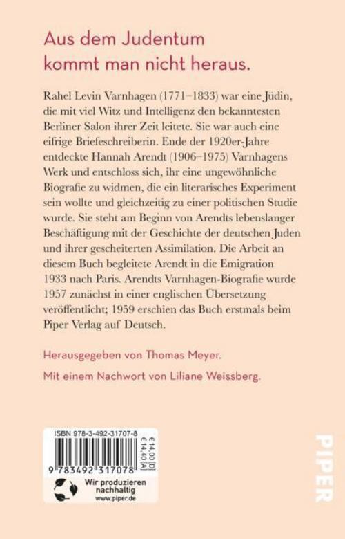 Thumbnail - Hannah Arendt / Rahel Varnhagen / 9783492317078