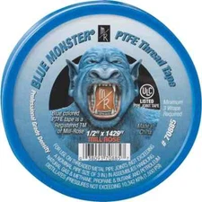 Blue Monster Tape 70885 PTFE Teflon Thread Tape 1/2" x 1429"