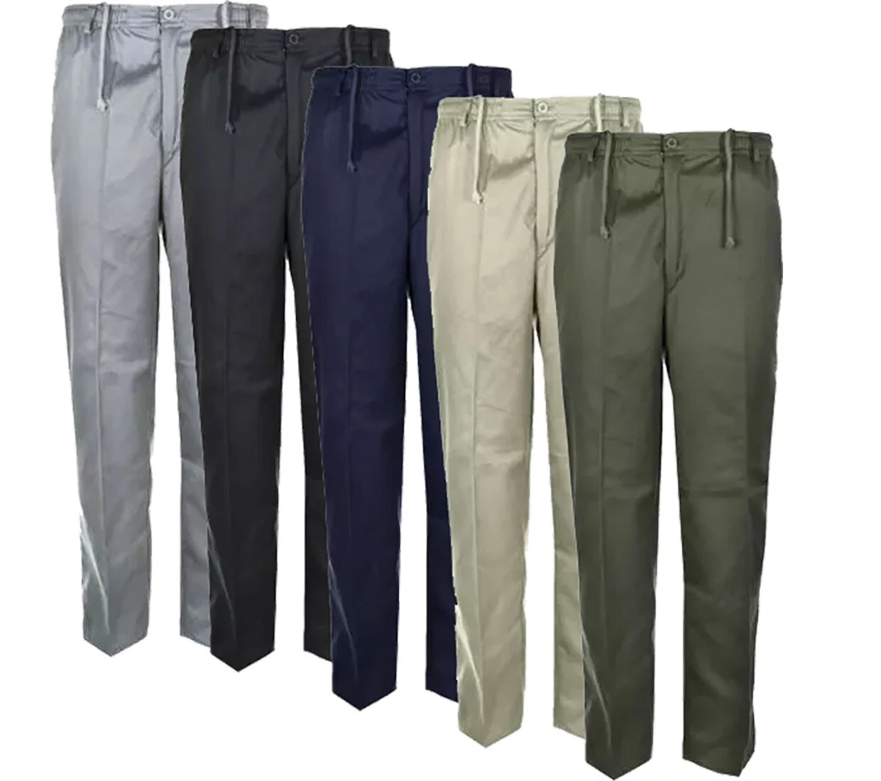 Mens Adjustable Elasticated Waist Smart Work Casual Plain Rugby Trousers Pants
Opens in a new window