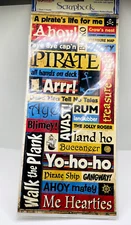 Sandylion Pirates Words Sayings Scrapbook Stickers New Card Making Paper Crafts