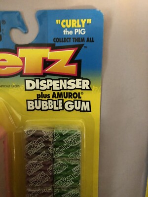 Vintage 1998 Pez Perz dog,monkey,penguin and pig bubble gum