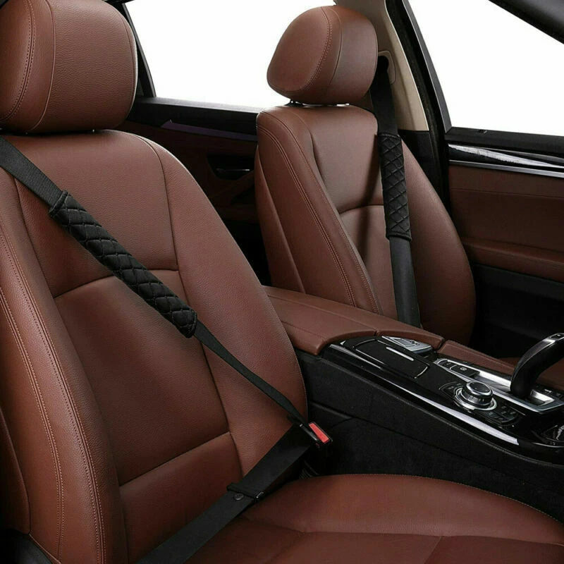 2Pcs Car Safety Seat Belt Shoulder Pad Cover Cushion Harness Driving Universal - Image 3 of 4