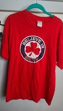Fenway Red Sox Version Boston Believe in Boston T Shirt Size Large Clover