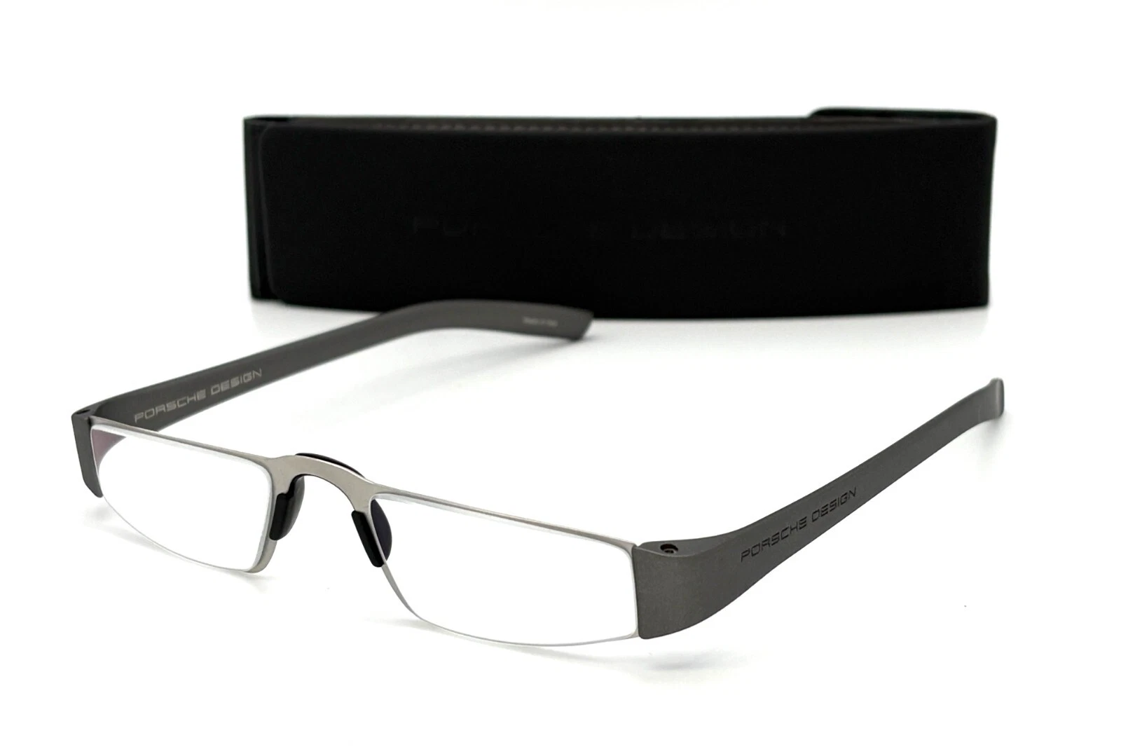 PORSCHE DESIGN Reading eyeglasses P8801 Silver Gray strength +2.5