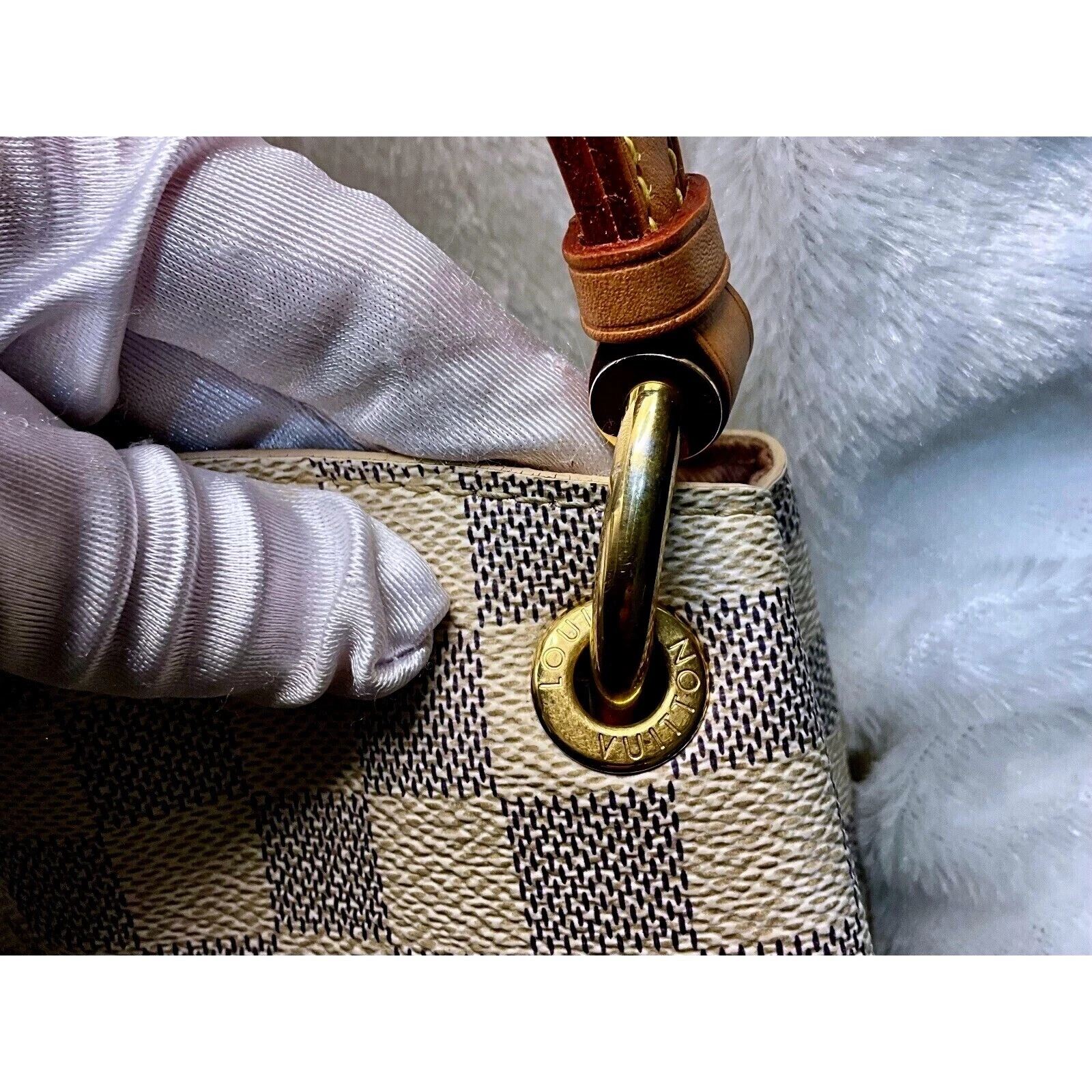 OFF WHITE Borsa Louis Vuitton Damier Azur Graceful MM borsa a mano di design borsa a tracolla