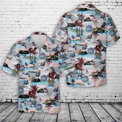 Air Force Aloha Shirt US Air Force 71st Fighter Squadron F 15 Eagle Hawaiian Shi