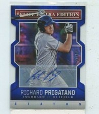 RICHARD PRIGATANO 2014 Panini Elite Extra Edition Status Die-Cut Blue Auto /50
