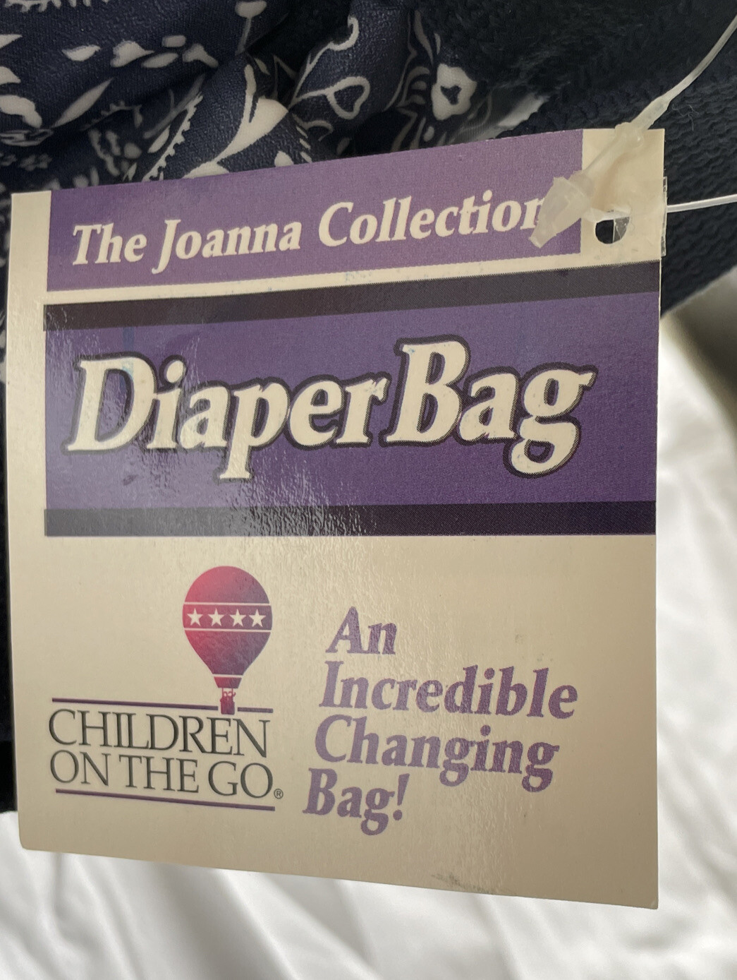 Vintage Children On The Go Baby Diaper Bag Joanna Collection Vinyl NO CHANGE PAD