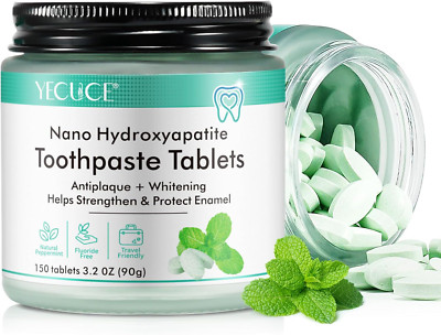 150 Chewable Toothpaste Tablets, Peppermint, Fluoride-Free, Strengthens Teeth
