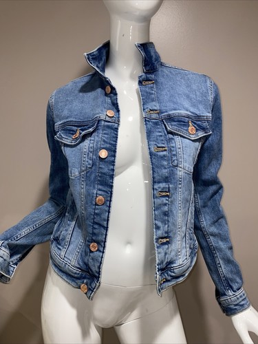 Distressed Denim Jean Jacket Size 