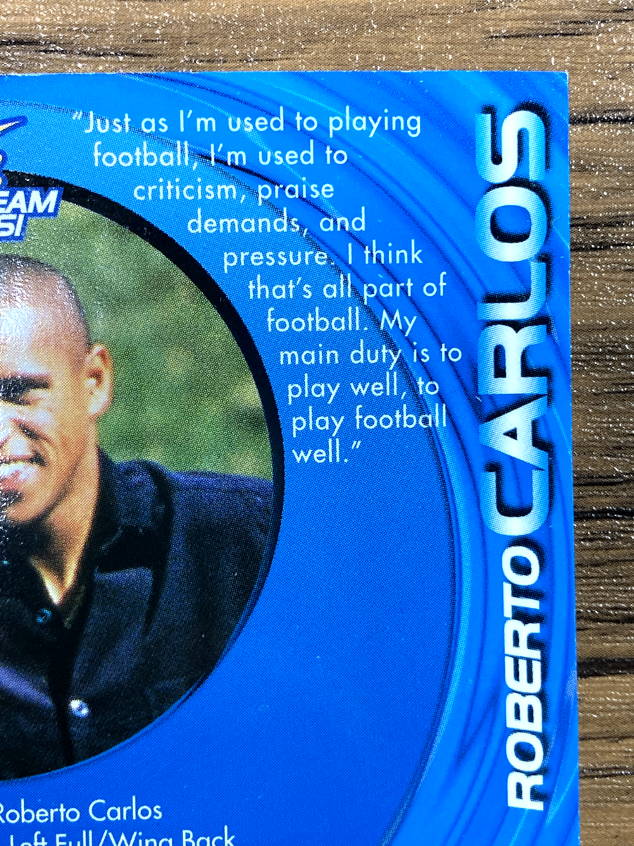 Team Pepsi 2002 FIFA World Cup Soccer Card Roberto Carlos KFC