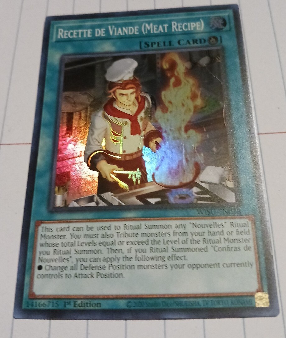 YuGiOh Wild Survivors Super Rare Recette de Viande WISU-EN038