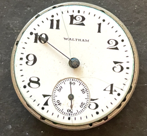 Antique 1915 Lady Waltham 1900 Pocket Watch Movement Parts/Repair 0s 16j USA