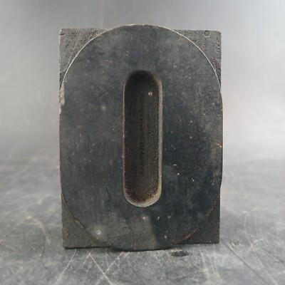NUMBER 0 ZERO Vtg Wood & Metal Letterpress Print Type Printers Block Cut 2.5''