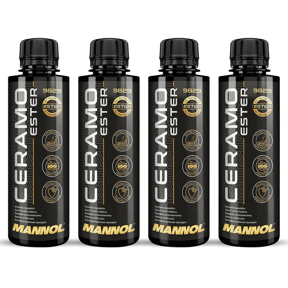 4x 250ml MANNOL Ceramo Première 9829 Antiverschleiß Additif Moteur Usure Schutz - Photo 1/2