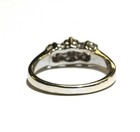 14k white gold .46ct round diamond 3 stone engagement ring 4g ladies unique 8 — photo 4