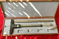 Mitutoyo Absolute Digimatic Electronic Depth Gage and Wooden Case
