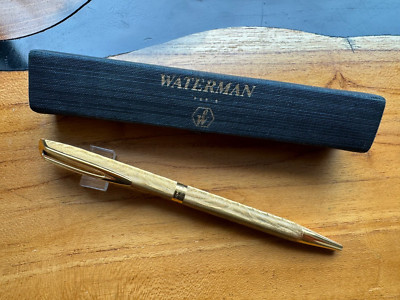 Waterman CF Gold Plated Moire Pattern GT Kugelschreiber - Made in France