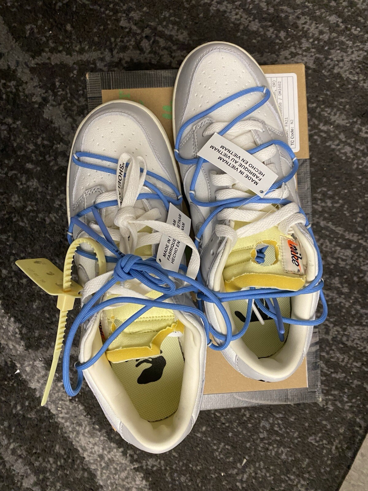 OFF WHITE X NIKE Off White x Nike Dunk Low "Lotto 5 di 50" Virgil (taglia 9) NUOVISSIME!