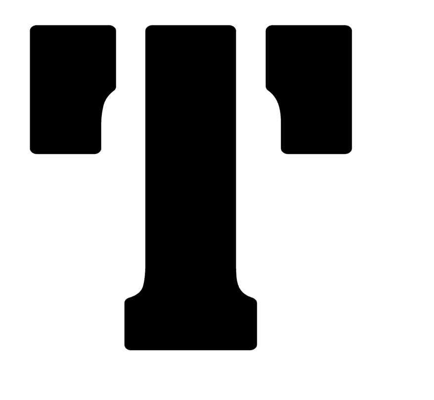 T Monogram Initial Letter Stencil Font Vinyl Decal Sticker For Home Cup A1905