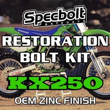 KX250 Restoration Bolt Kit For Kawasaki KX 250 74-07 Specbolt OEM Zinc Finish