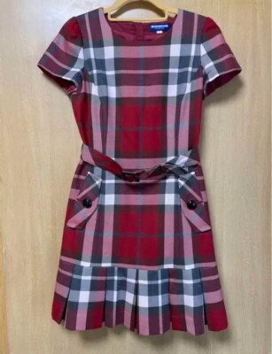 Burberry London Blue Label Pleat Dress one piece Nova Check color