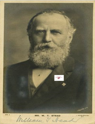 TITANIC VICTIM WILLIAM T. STEAD, NEWSPAPER MAN AND AUTHOR, REPRINT