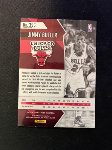 Jimmy Butler 2015-16 Panini Prizm All-NBA Red White Blue #396 Chicago Bulls - Picture 2 of 2