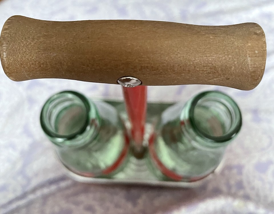 Coca-Cola Metal Bottle Holder with 2 Bottles NWT | eBay