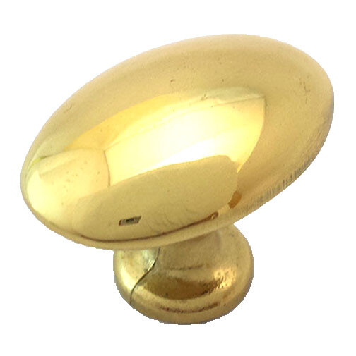 BELWITH Hollow 1-7/16" Oval Cabinet Knob Pull Polished Brass P534-PB