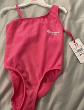 NWT Justice Swimsuit Girls Size XS 5/6 J Sport 1 Piece Pink