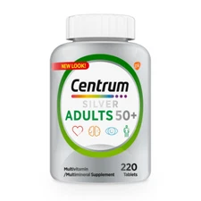 Centrum Silver Men and Women 50 plus Multivitamin Supplement Tablets, 220 Count