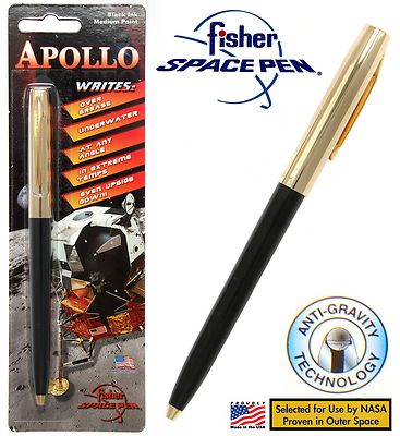 Fisher Space Pen #S251G-Black / Apollo Series Pen in Gold & Black
