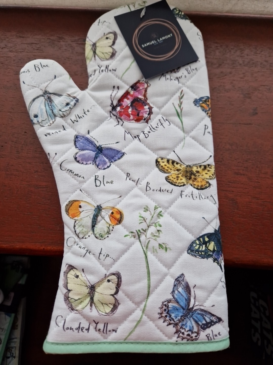 Lamont MF Meadow Butterflies GAUNTLET butterfly oven glove oven mitt ovenglove
