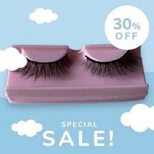 2 Pack Eyelashes False for Daily use Cat Eye Style Free Clamp. 13 mm - 15mm