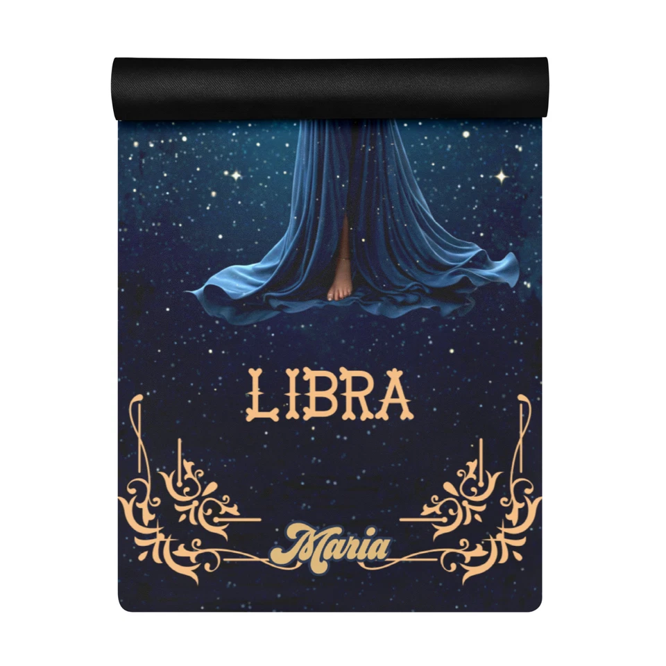 Tapete de ioga LIBRA personalizado tapete de ioga astrologia zodíaco presente decoração de sala de meditação - Imagem 4 de 4