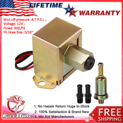 #ad 12V Volt 2.5 4PSI Universal Fuel Pump Electric Inline Low Pressure Gas Diesel US $17.95