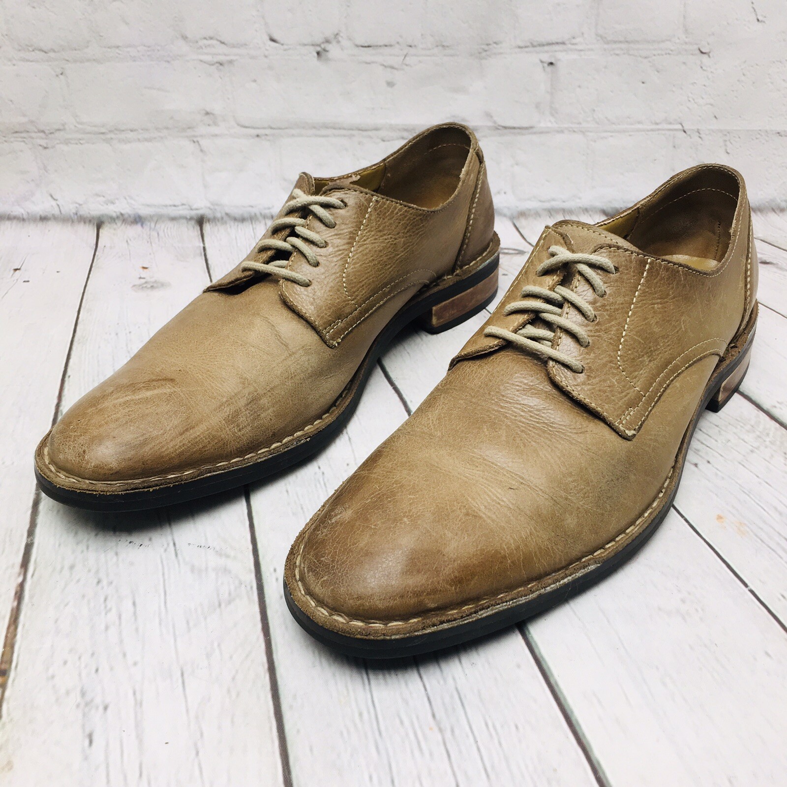 SAOLA Scarpe derby COLE HAAN Oxford da uomo taglia 10 M Great Jones in pelle marrone con lacci