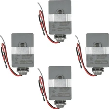 4x Photocell Thermal Type Light Sensors Stem Mount Dusk to Dawn Hardwired Switch