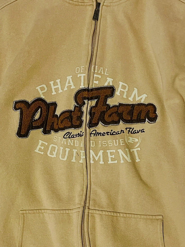 Suéter Pullover con Capucha Bordado Phat Farm Hip Hop Años 90 Y2K Para Hombre XL De Colección Foto 4 de 4