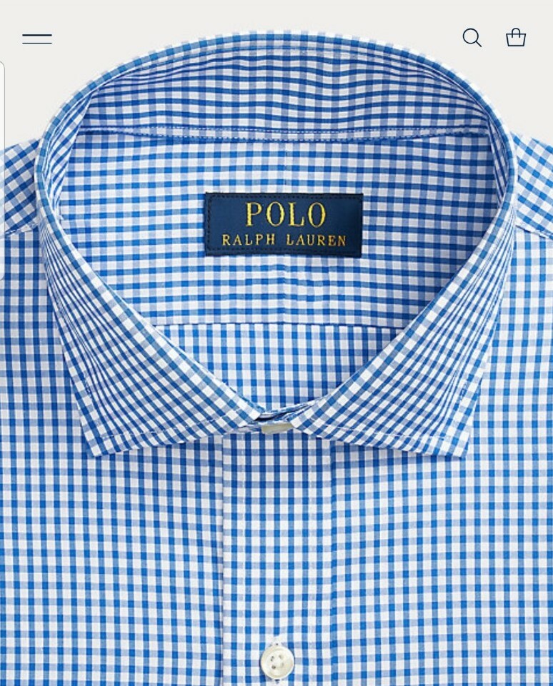 New Men's Polo Ralph Lauren Gingham Shirt Custom Fit Gingham Shirt 17" RRP £95 image 2